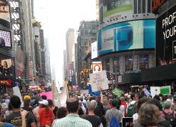 times square climate march