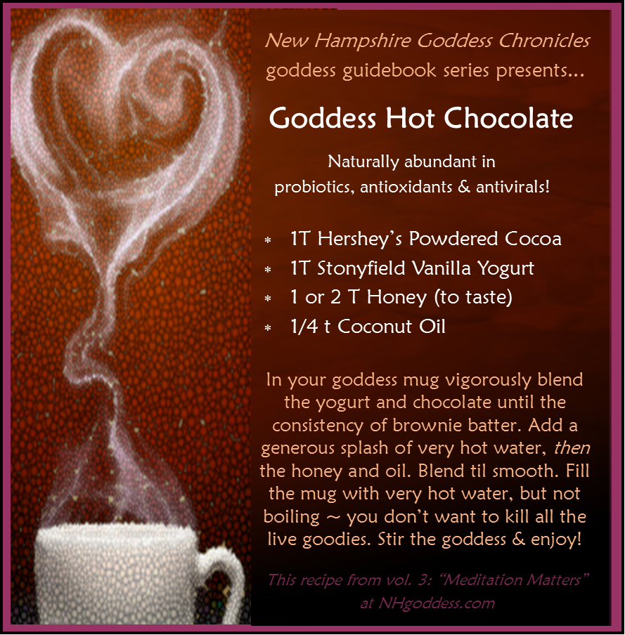 NH goddess chronicles Goddess Hot Chocolate recipe